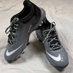 Nike Hyperdiamond 4 Black and Gray Boy’s Baseball Cleats